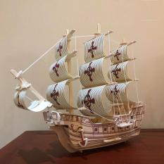Đồ chơi lắp ráp gỗ 3D Mô hình Tàu Chiến Santa Maria