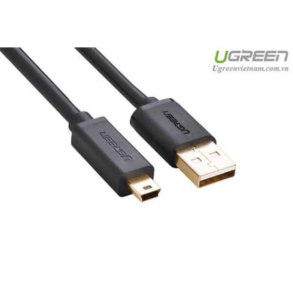 Cáp USB 2.0 to USB Mini 0.5m mạ vàng Ugreen 10354 Chính hãng