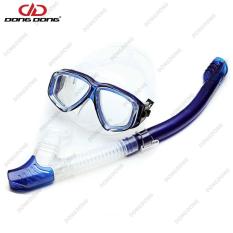 Bộ kính lặn Ống thở S301 – FULL B, mắt KÍNH CƯỜNG LỰC, ống thở van 1 chiều ngăn nước cao cấp – DONGDONG