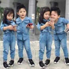 Bộ Jean bò cho bé trai và bé gái chất sieu đẹp