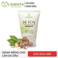 Kem rửa mặt thải độc bùn khoáng dành cho da dầu Lasenta Detox Cleansing