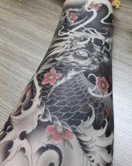 HÌNH XĂM DÁN TATTOO 15X21CM RỒNG HOA (Mua 2 tặng 1. Chọn mẫu tùy thích)
