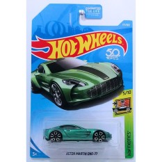 ô tô mô hình tỉ lệ 1:64 Hot Wheels 2018 Aston Martin One-77 117/365 ( Xanh Aqua )