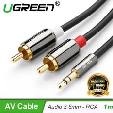 Dây Audio 3,5mm ra 2 đầu RCA (Hoa sen) dài 1M UGREEN AV116 10749 – Hãng phân phối chính thức
