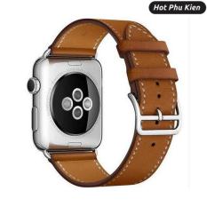 Dây da đeo thay thế cho đồng hồ thông minh Apple Watch 42 mm Kakapi da bò thật da trơn – Phân phối HotPhuKien