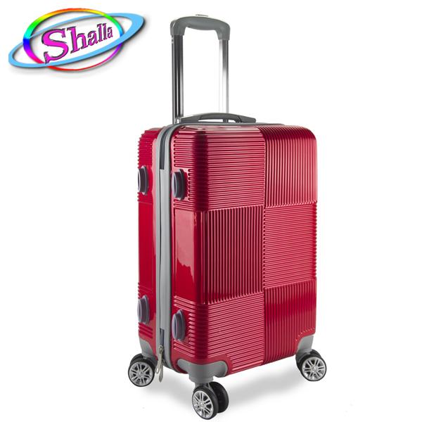 vali nhựa kéo 20inch vuông caro Shalla (đen,hồng,đỏ đô,vàng đồng,xanh đen,xám kem)