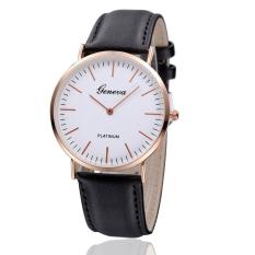Đồng hồ nam – nữ dây giả da Geneva CG036_BL3967 (Đen)