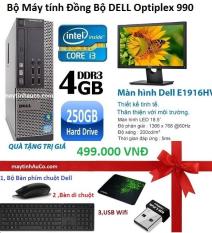 Máy Tính Để Bàn Dell Optiplex 990 SFF + Màn Hình Dell 19inch Full-HD (Core Ii3 2100, Ram 4GB, 250gb) + Quà Tặng – Hàng Nhập Khẩu