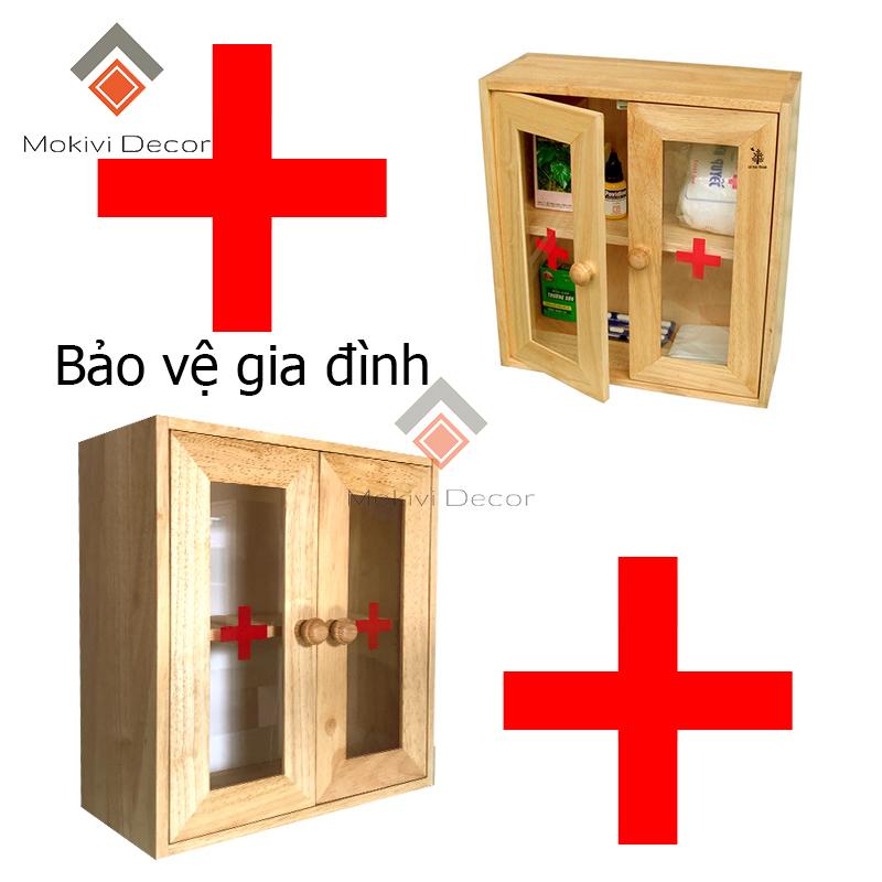 Tủ thuốc y tế gia đình - tủ thuốc gỗ VẬT DỤNG Y TẾ QUAN TRỌNG - tủ thuốc treo...