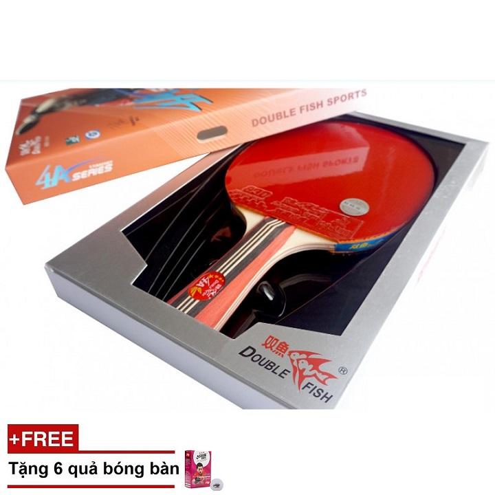Vợt Bóng Bàn Double Fish 4AC + tặng hộp quả bóng bàn DHS 3sao 6 quả