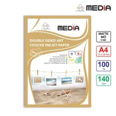 Giấy In Màu Media 2 Mặt Mờ (Matte) A4 (21 x 29.7cm) 140gsm 100 tờ