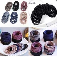 Combo 100 dây buộc tóc nữ cao cấp kèm hộp đựng