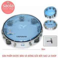 Trống lắc tay – Lục lạc gõ bo Tambourine Mặt Xanh Cao Cấp Full Bộ