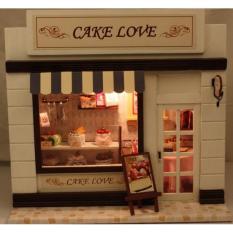 Girl doll house Furniture toy diy Miniature room diy wooden dollhouse Cake Love C004 Diydollhouse