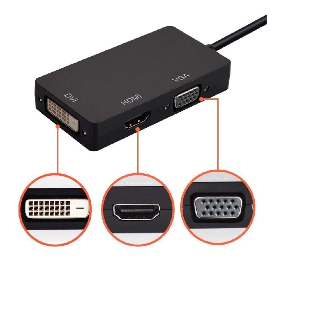 HMDI Chuyển Đổi Mini 1080 P Display Port Thunderbolt để DVI VGA HDMI 3 trong 1 Chuyển Đổi Adapter cho...