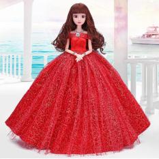 Búp Bê 12 Khớp Công Chúa Xinh Đẹp Đỏ Tặng Phụ Kiện 8 Món +3 Váy Ngắn