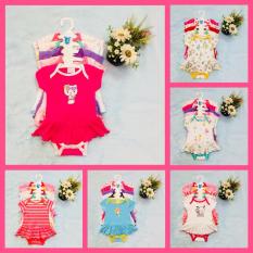 Set 5 Body váy dành cho bé gái BABY WEAR sơ sinh đến 12 tháng ( Màu ngẫu nhiên )