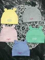 Bộ 2 nón vải cotton có tai ngộ nghĩnh cho bé sơ sinh từ 0-6 tháng. Nón xí nghiệp có tai. Mũ trẻ em. Mũ sơ sinh