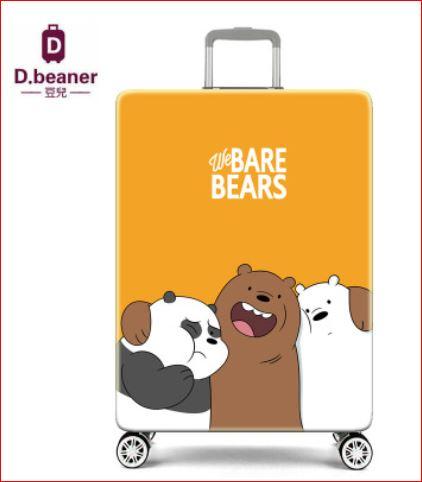 Túi bọc bảo vệ vali We Bare Bears ( màu vàng, sz L 26-28 inch)