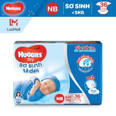 Tã dán sơ sinh Huggies 36 miếng (Cho bé dưới 5kg)