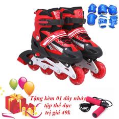 Giày Trượt Patin Gắn Đinh Phát Sáng Bánh & Đồ Bảo Hộ ( SIZE L ) – VIVA SPORT (TẶNG 1 DÂY NHẢY)