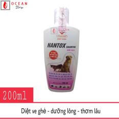 Sữa tắm sạch ve ghẻ, dưỡng lông chó mèo – Hantox Sampoo Hồng