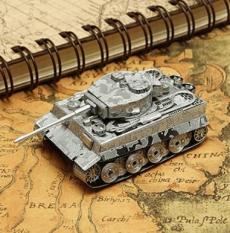 Mô hình kim loại láp ghép lắp ráp trang trí trưng bày 3D Xe Tiger Tank bằng thép không gỉ (Tặng dụng cụ lắp ghép khi mua 2 bộ bất kỳ)