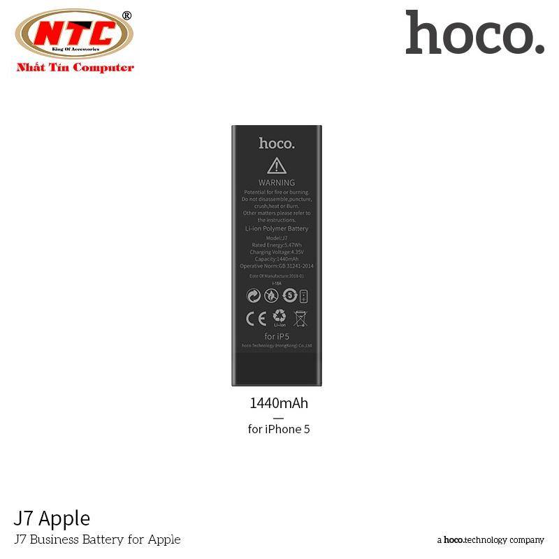 Pin điện thoại cho Iphone 5 Hoco J7 dung lượng 1440 mAh (Đen) - Hãng phân phối chính thức