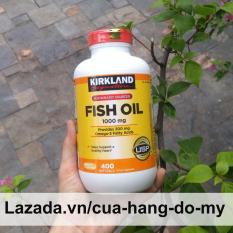 Viên Uống Dầu Cá Kirkland Fish Oil 1000mg 400V – Mẫu nắp đỏ (nắp bật) – giúp sáng mắt, đẹp da, ngăn ngừa ung thư