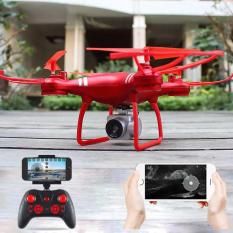 Máy bay chụp ảnh Flycam KY101 – Máy bay chụp ảnh Selfie, kết nối Wifi với điện thoại + Tặng tay cầm điều khiển từ xa (Đỏ)
