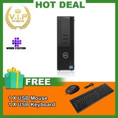 PC văn phòng cao cấp Dell Precision T1700 SFF + Màn hình Dell 24inch UltraSharp (CPU Core i5 4570, Ram 16GB, SSD 240GB) Chất Lượng Tốt + Bộ Quà Tặng – Hàng Nhập Khẩu