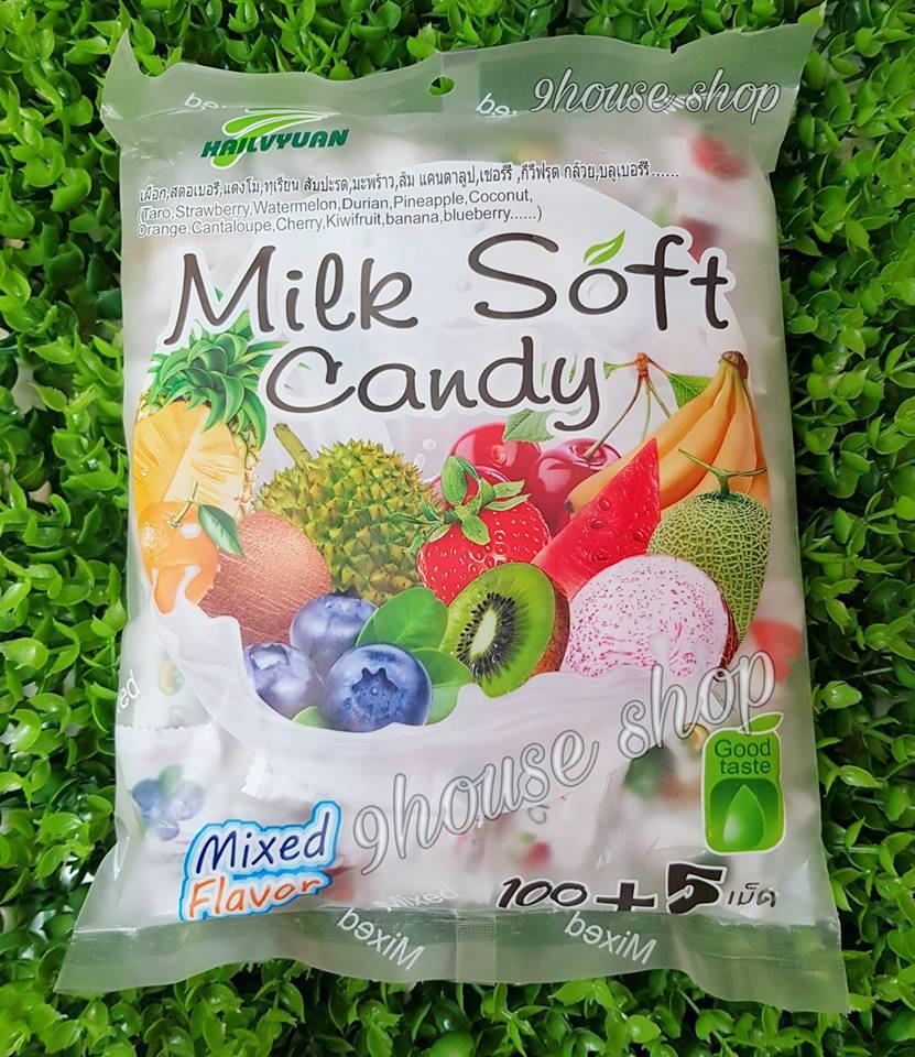 Kẹo dẻo trái cây tổng hợp Milk Soft Candy (105 viên) 390gr