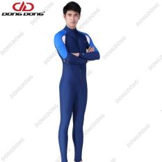Quần áo lặn biển dài tay NAM – BLUE, cản tia UV 99% (UPF50+), chống nắng cao cấp – DONGDONG