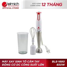 Máy xay sinh tố cầm tay xay mịn thực phẩm Elmich BLE-1680 650W (Trắng)