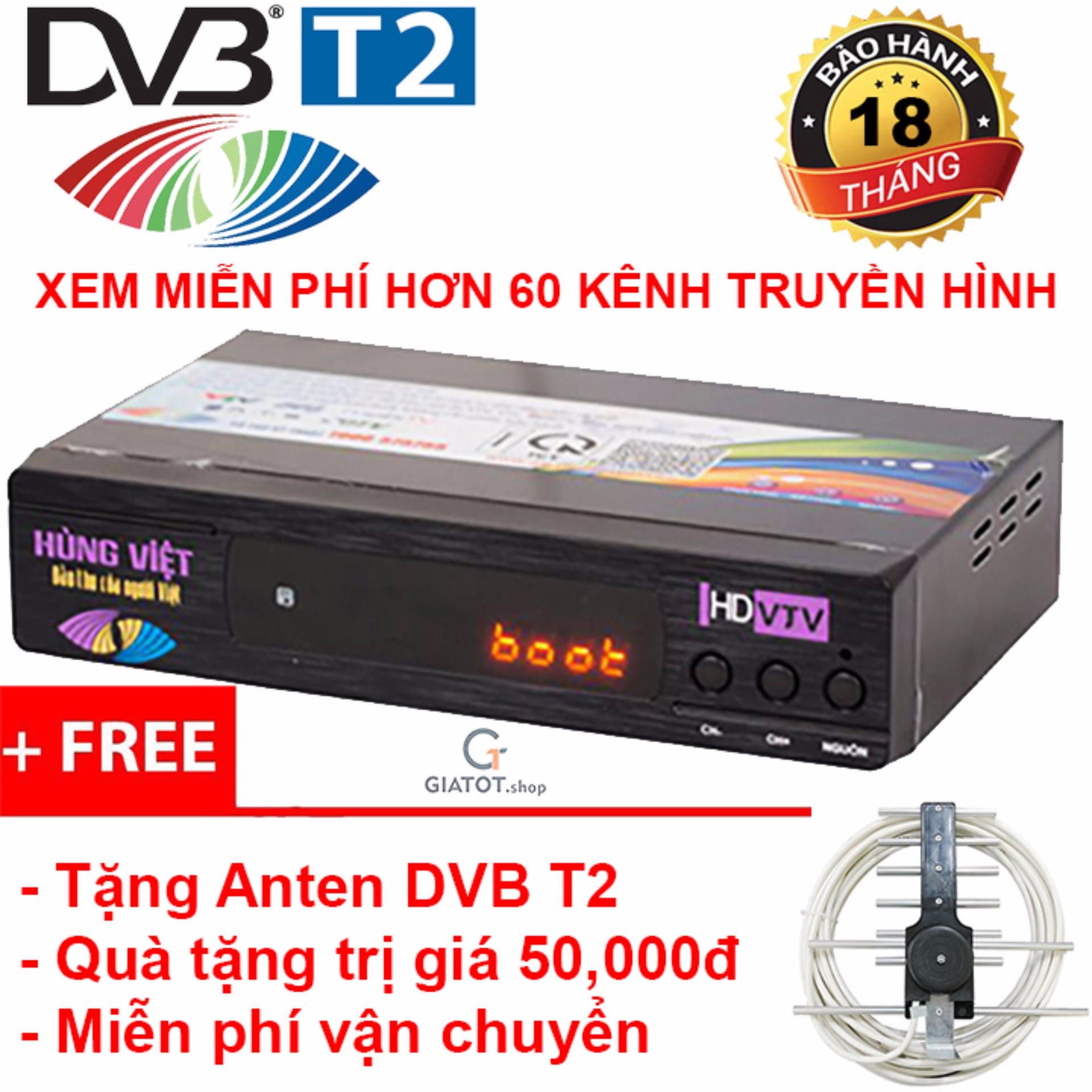 Đầu thu kỹ thuật số DVB-T2 HÙNG VIỆT TS-123 tặng Anten DVB T2