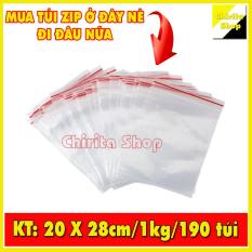 1KG Túi Zip sọc đỏ – Túi zipper đựng thực phẩm chất lượng LOẠI 1 – Size 20x28cm – Chirita Shop