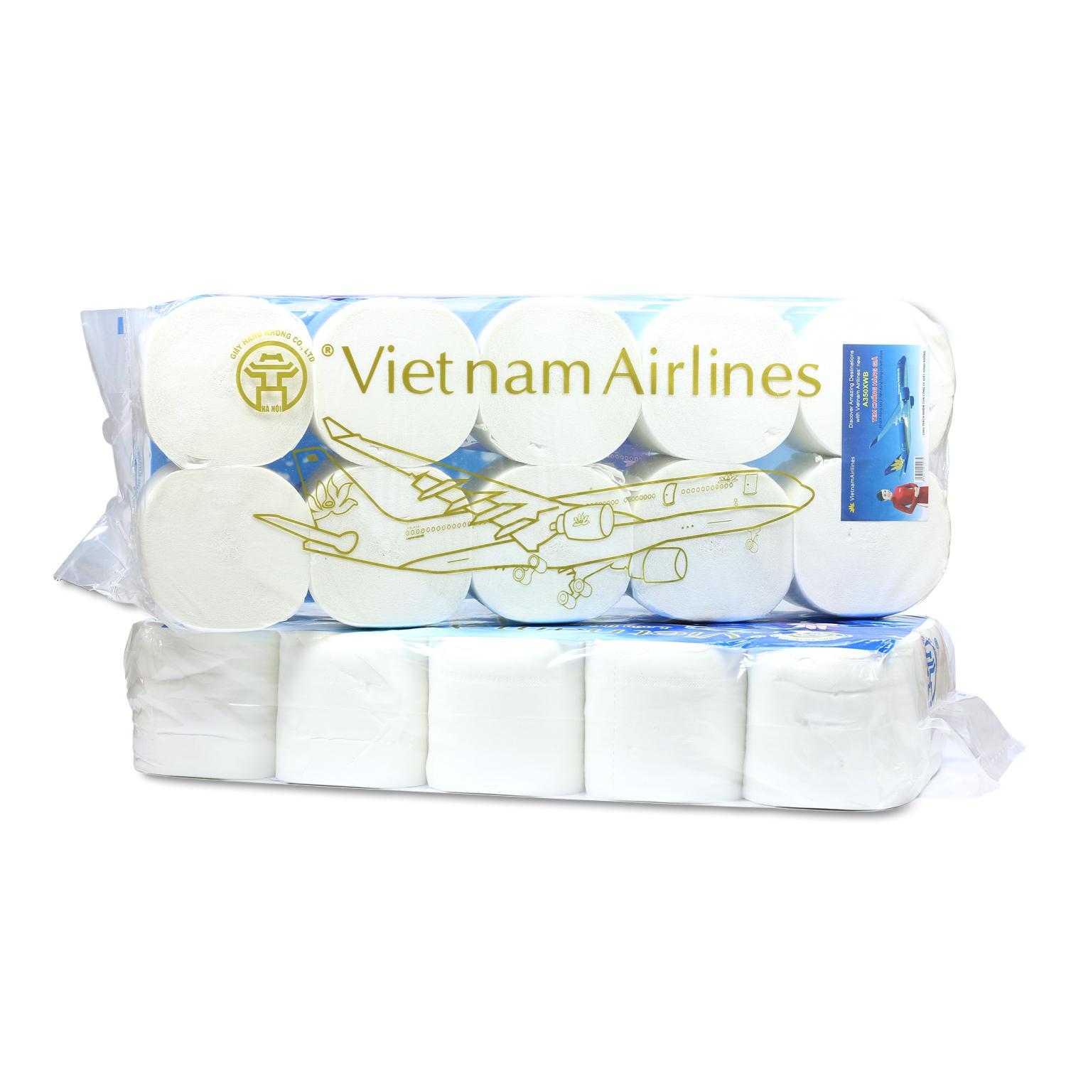 Lốc giấy vệ sinh 3 lớp Vietnam Airlines Loại 1 (10 cuộn/ 1 bịch)