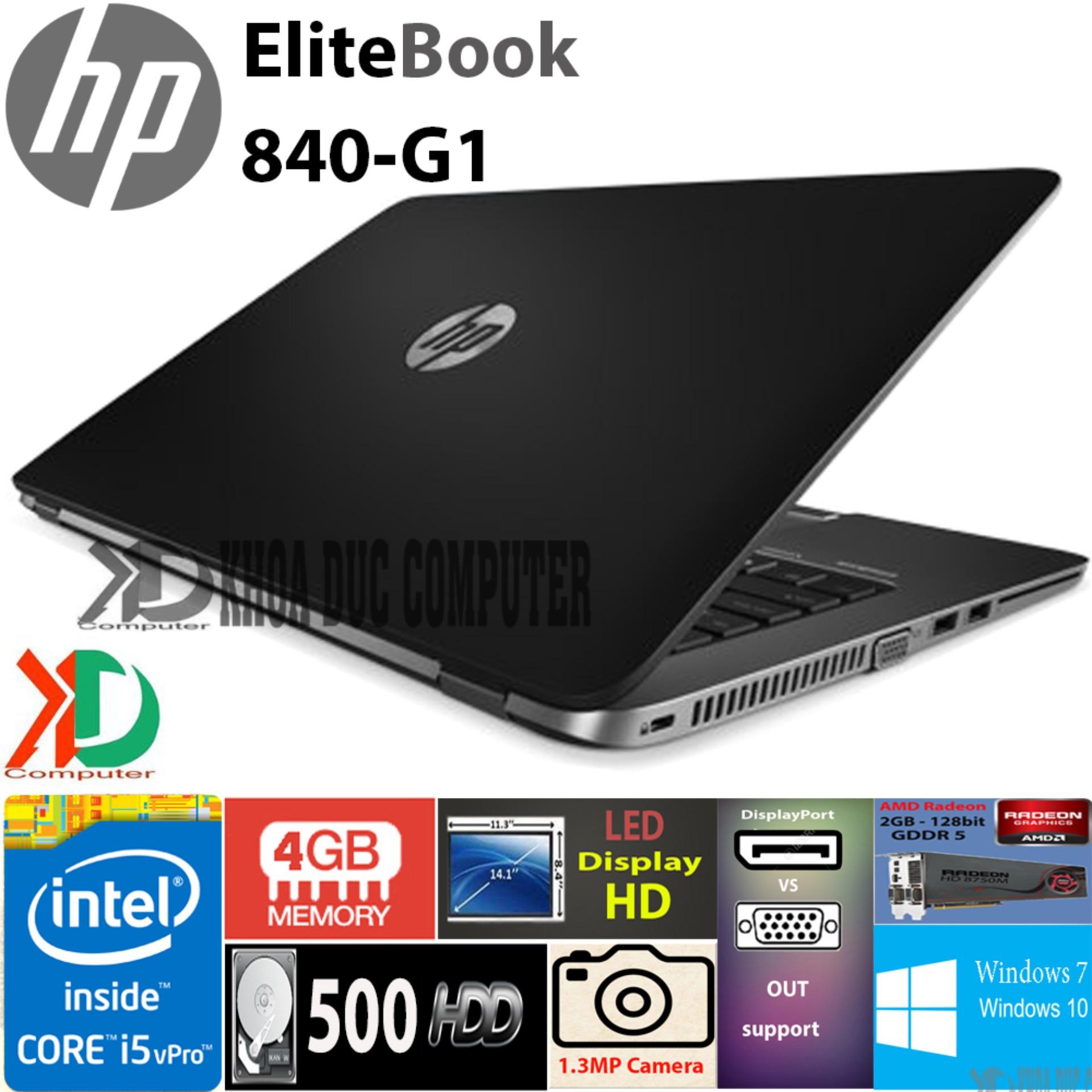 Máy tính xách tay HP EliteBook 840-G1 core i5-4300/ 4GB ram/500GB HDD/ 14” display HD