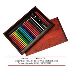 Hộp Gỗ 24 Bút Chì Màu Colormate MS-30W