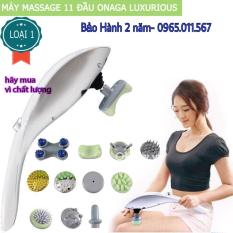 Máy massage hồng ngoại cầm tay 11 đầu CÔNG NGHỆ NHẬT BẢN- máy matxa thông minh massa thư gian new 2018- BH 2 năm