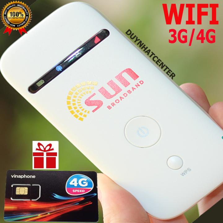 Bộ phát sóng wifi từ sim 3G/4G ZTE MF65 - Phiên bản SUN (Trắng) - Tặng sim 4G Vina 120GB