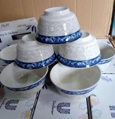 Set 10 chén sứ hoa văn cổ điển