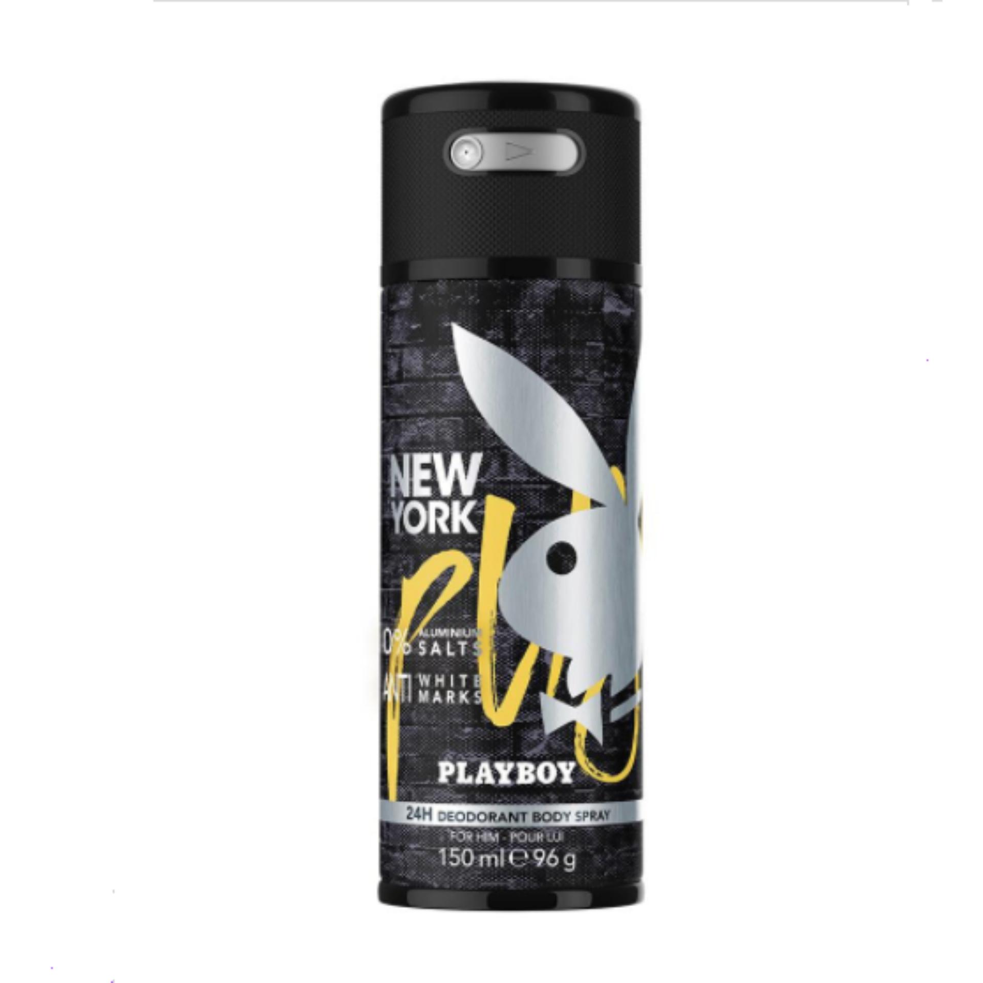 Xịt khử mùi toàn thân dành cho nam Playboy 24h Deadorant Body Spray - New York 150ml