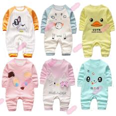 Body cotton liền quần dài tay bé trai bé gái (áo liền quần, body suit, sleep suit, body thu đông)(Hàng Quảng Châu xuất Hàn)