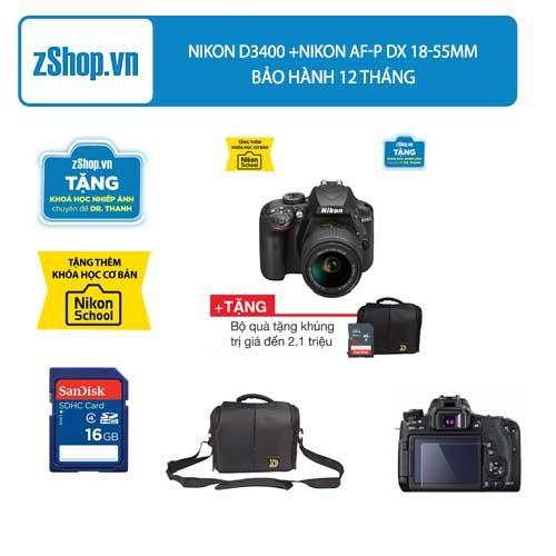 Nikon D3400 +Nikon AF-P DX 18-55mm F/3.5-5.6G VR