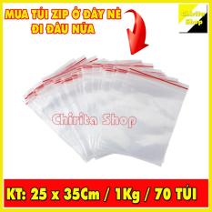 1KG Túi Zip sọc đỏ – Túi zipper đựng thực phẩm chất lượng LOẠI 1 – Size 25x35cm – Chirita Shop