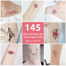 Bộ 145 Mẫu Hình Xăm Dán, Hình Xăm Tattoo Cao Cấp Combo 60 Tờ – Mẫu A