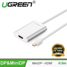 Cáp mini displayport to HDMI Ugreen MD110 – 50CM – Silver – 10451 – Hãng phân phối chính thức.