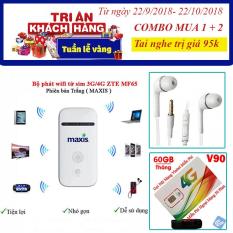 Bộ phát wifi không dây từ sim 3G/4G ZTE MF65 – Tặng kèm 1 siêu sim 4G