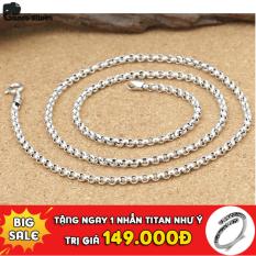 Dây Chuyền Nam , Vòng Cổ Nam, Vòng Cổ Nam Đẹp, Dây Chuyền Bạc Thái, Dây Chuyền Nam Đẹp, Dây Chuyền Nam Bạc Thái Xích Tròn 60cm Chất Liệu Cao Cấp – Thương Hiệu Ganes Silver